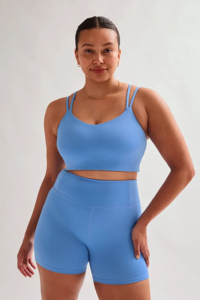 Top de tejido compresivo y espalda con tirantes